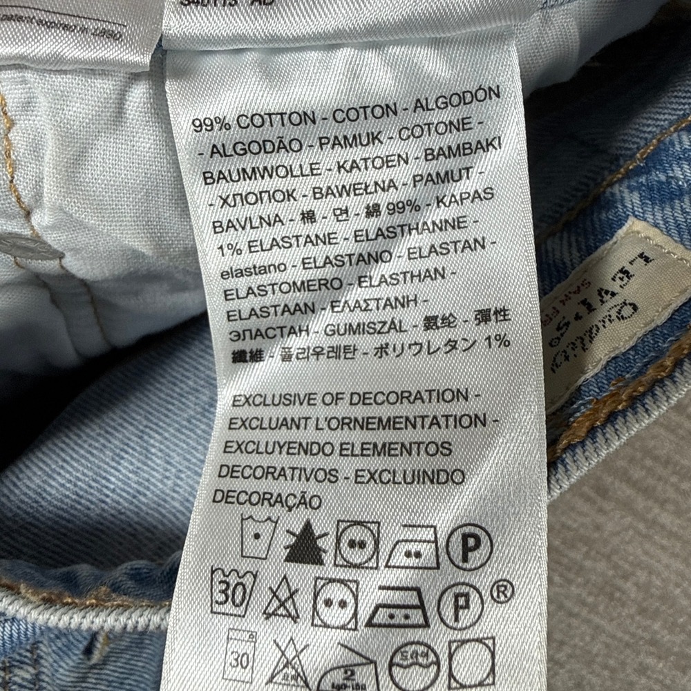Levi's 501 S Jeans Womens 32x27 Light Blue Skinny Stretch Button Fly 31/28 - Picture 3 of 10